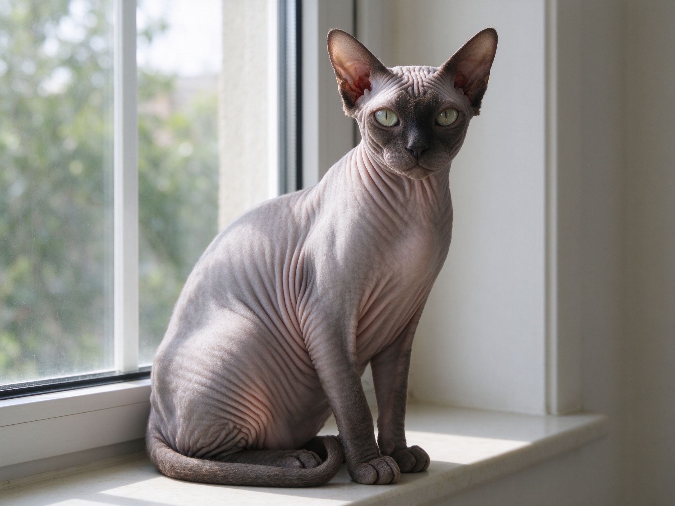 斯芬克斯无毛猫好养吗,怕冷出油怎么护理