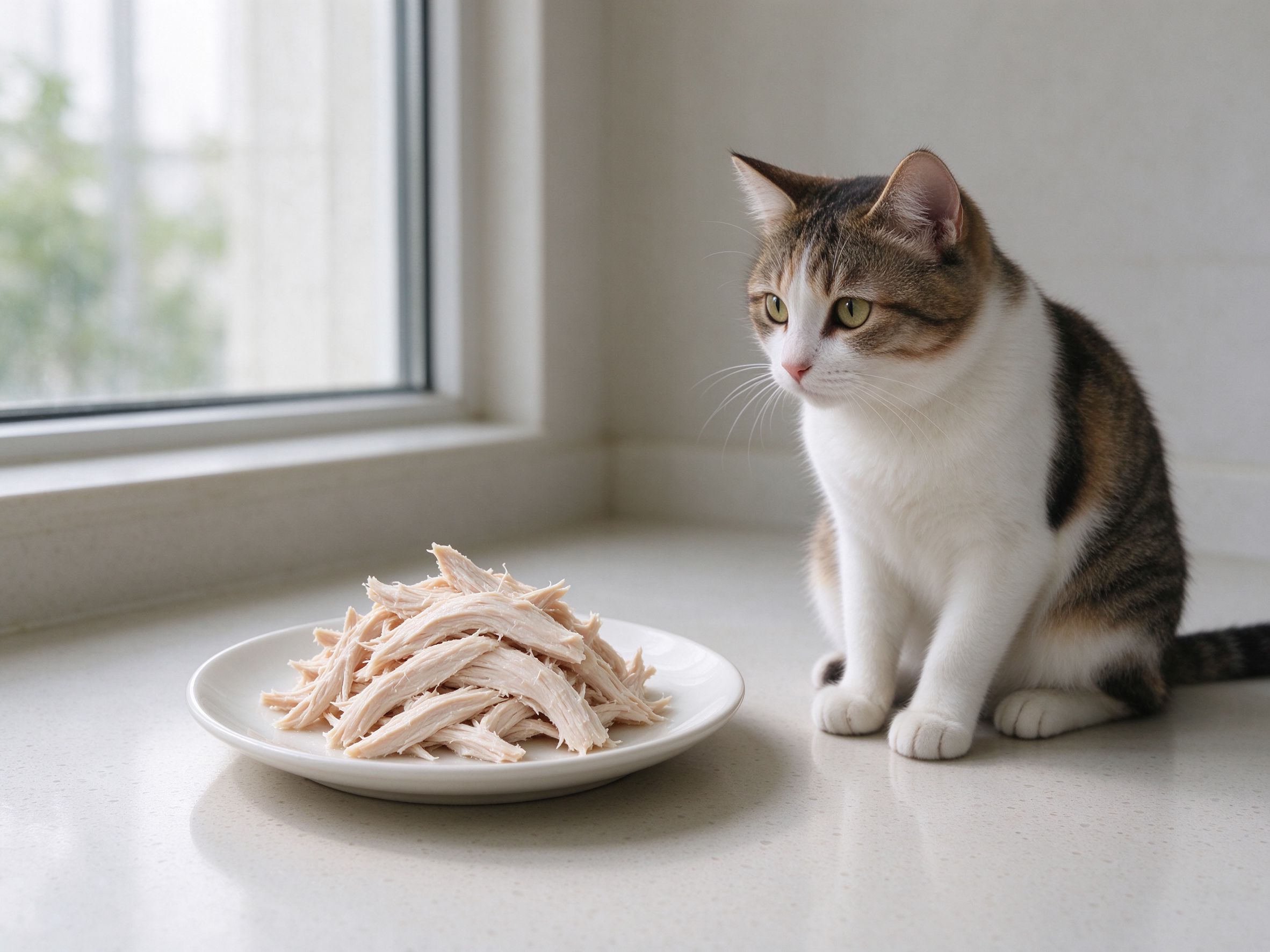 猫能吃少量鸡胸肉吗,水煮怎么喂