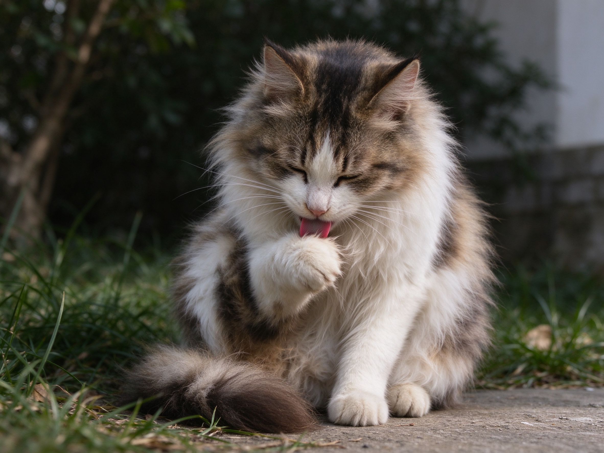 猫毛球症和普通呕吐怎么区分,堵了什么症状