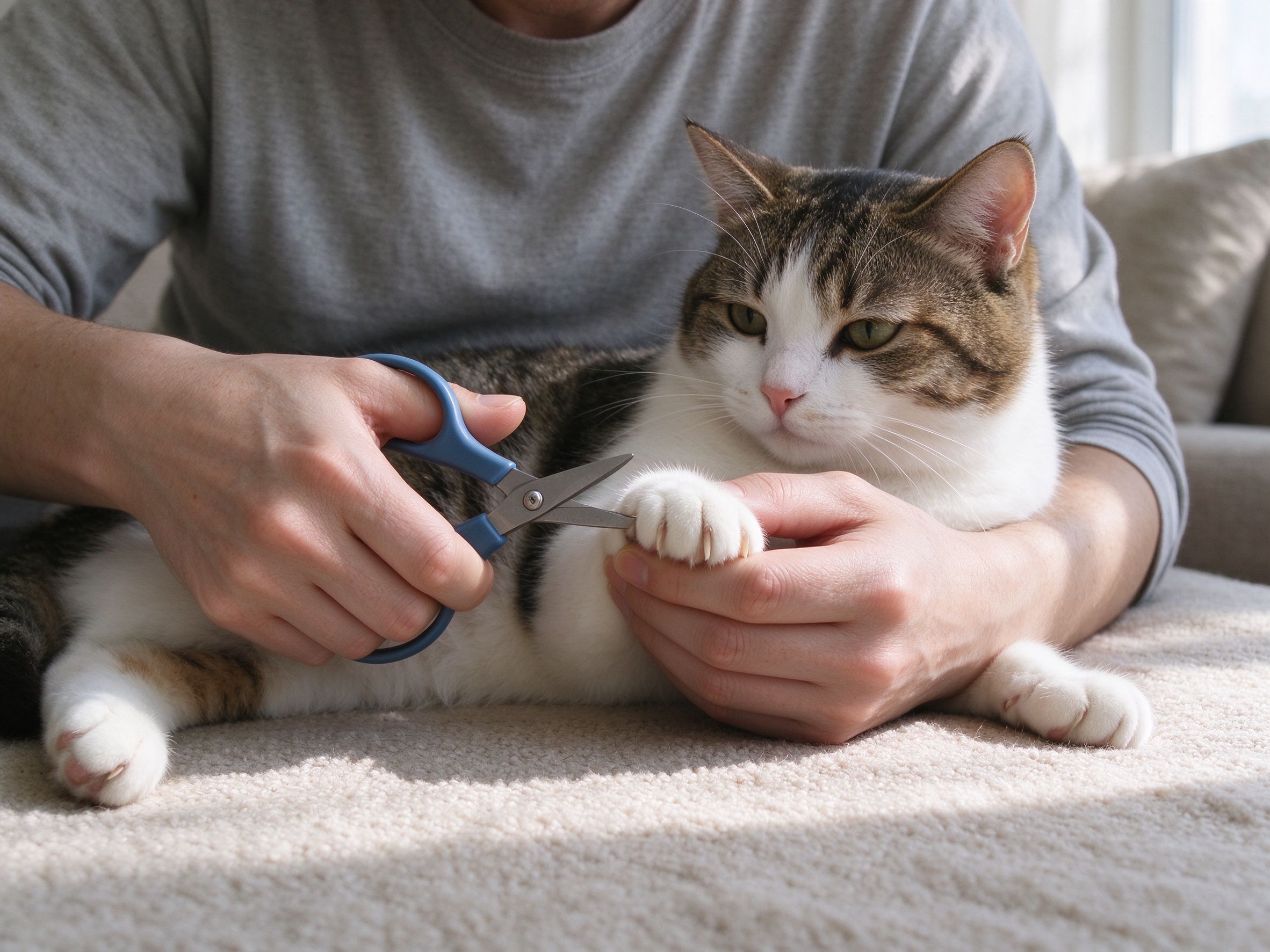 猫咪指甲怎么剪,剪到血线会怎样
