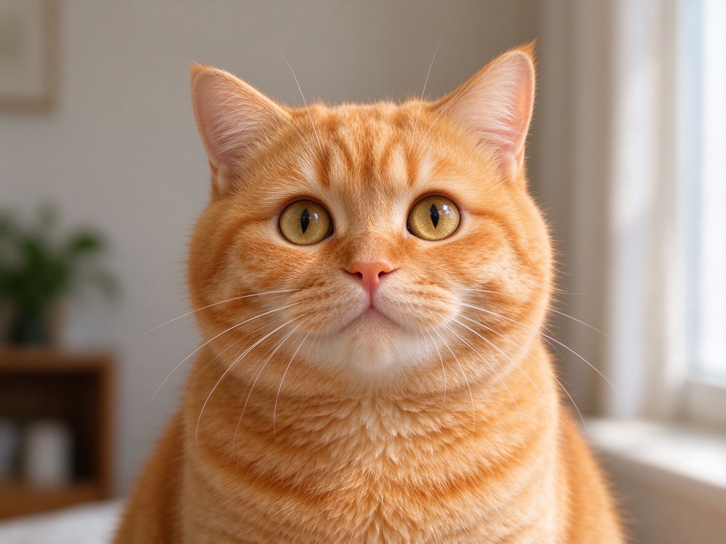高清可爱橘猫图片合集，圆脸橘猫壁纸