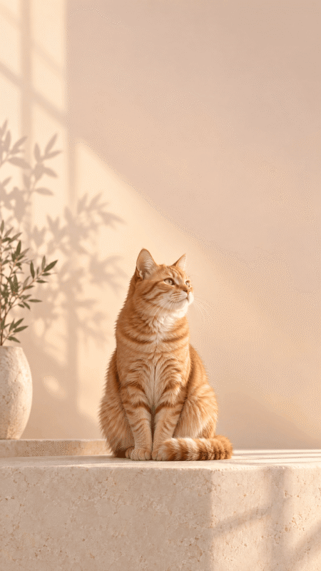 高清可爱橘猫图片合集，圆脸橘猫壁纸