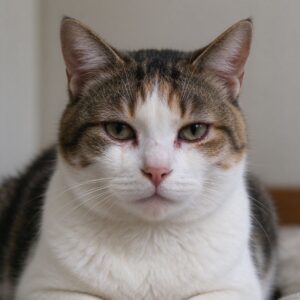 猫眼角微微湿润有少量泪痕的猫咪图片